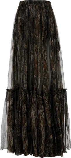 Saint Laurent Dame Skjørt Svart S, Saint Laurent Dame Skjørt Svart S,