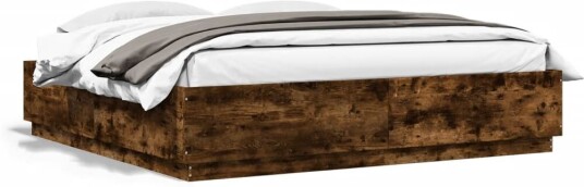 Sengeramme røkt eik 180x200 cm konstruert tre 8721012274204