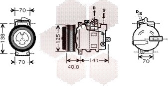 VAN WEZEL 3000K426 AC-kompressor