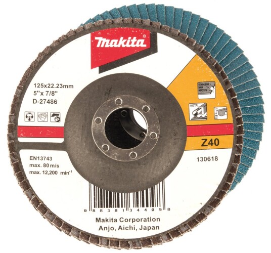 Makita Klaffplate 125mm Z40 for Metall og Rustfritt Stål - 10 Delers Sett