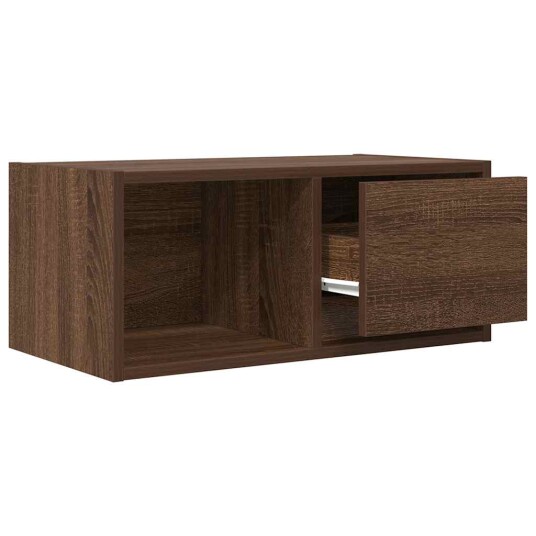 TV benk brun eik 60x31x25,5 cm konstruert tre