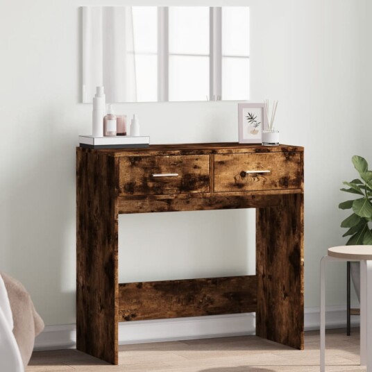 Sminkebord med speil røkt eik 80x39x80 cm 8721012496088 Sminkebord med speil røkt eik 80x39x80 cm 8721012496088