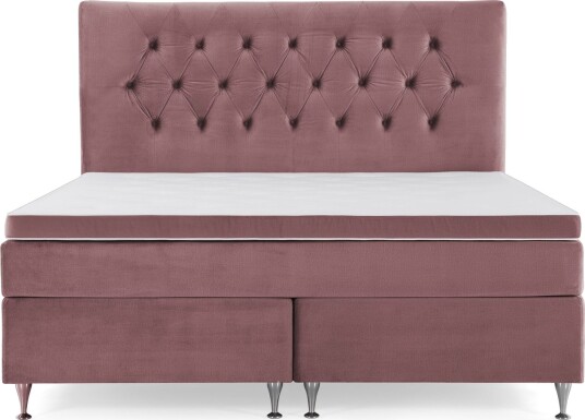 Royal Velvet Komplett Sengepakke 160x200 cm Rosa Fløyel/Lave Sølvben