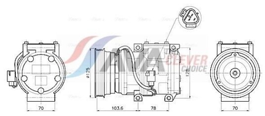AC kompressor AVA Clever Choice TOAK798