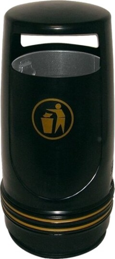 Udendørs Affaldsspand Merlin Sort Pp 90 L Med Inderspand I Metal Nøgle Uv Resistent Til T...