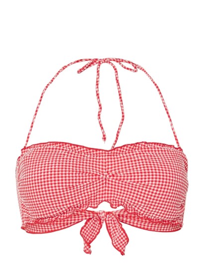 Pieces Pckia Frill Edge Bikini Top Bc Red XL