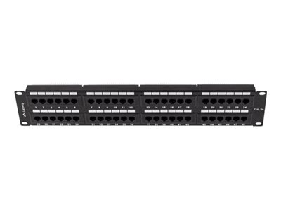 Lanberg Koblingspanel Rackmonterbar Cat 5/5E Utp Rj 45 X 48 Ral 9004 Svart 2U 19" PPU5 2048 B