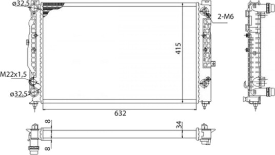 Radiator MAGNETI MARELLI 350213739003