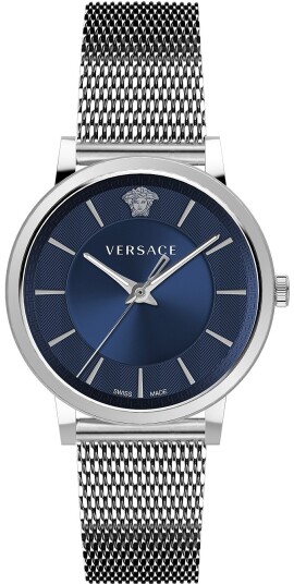 Versace Herreklokke VE5A00520 V Circle Blå/Stål Ø42 mm Versace Herreklokke VE5A00520 V Circle Blå/Stål Ø42 mm
