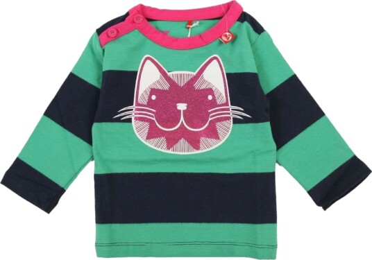 Danefæ Genser   Danejohannes   Navy/Grønn Glitter Katt   Danefæ   3 md   Genser Blå