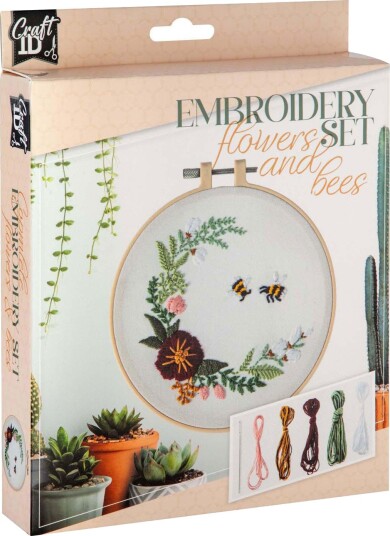 Craft ID Broderisett Blomster og bier