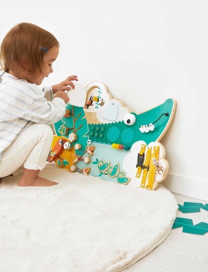 Janod Tropik Crocodile Activity Board Multi/Patterned Janod Tropik Crocodile Activity Board Multi/Patterned