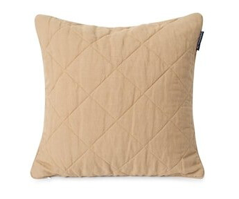 Quilted Linen/Viscose Putetrekk Beige 50 x 50 cm