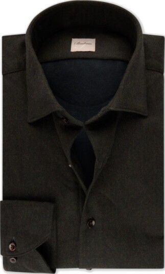 Stenströms Regular flannel shirt XL grønn herre