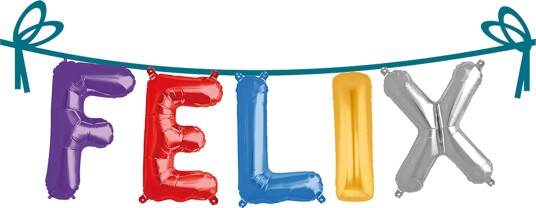 Hisab Joker Ballonggirlander Folie Navn Felix 66576