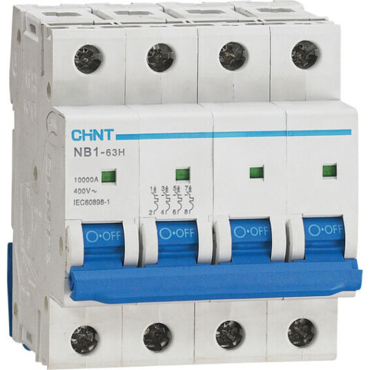 Chint Automatsikring 4P 50A B-KAR 10KA - 1615525