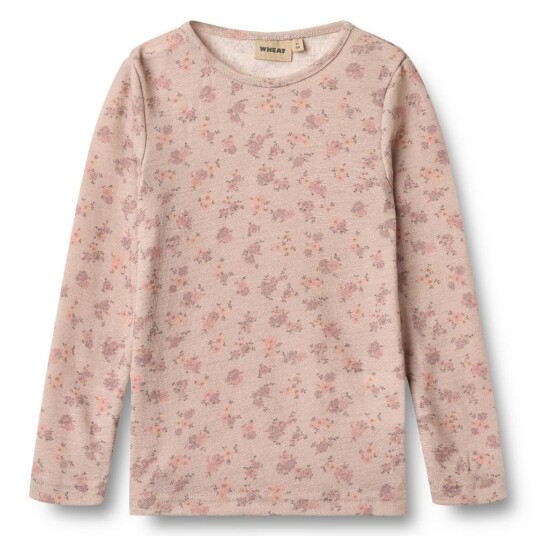 Wheat Wool T Shirt L/S Alfie – lilac flowers   110