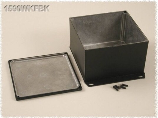 Hammond Electronics 1590Wkfbk Universal Kappsling 125 X 125 X 79 Mm Aluminium Sort 1 Stk