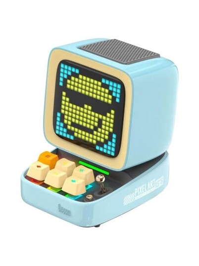 Divoom Ditoo Pro Bluetooth-høyttaler med Retro Pixel Art Blå