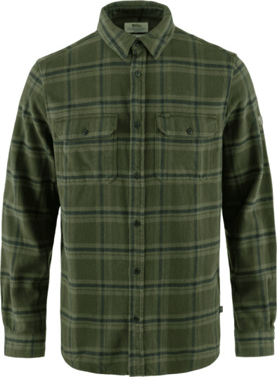 Fjellreven Men's Övik Heavy Flannel Shirt XXL , Deep Forest-Laurel Green