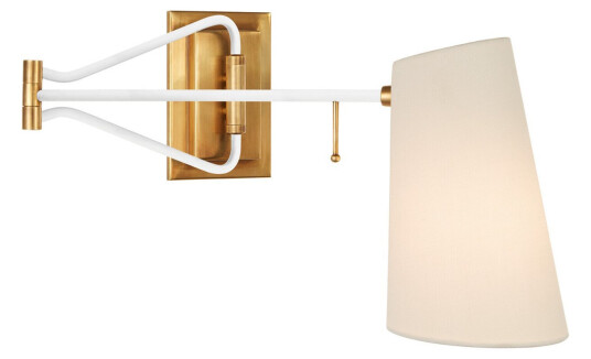Keil vägglampa antik mässing/vit Keil vägglampa antik mässing/vit