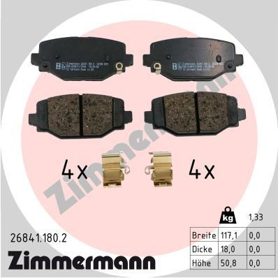 Bremseklosser ZIMMERMANN 26841.180.2 Bremseklosser ZIMMERMANN 26841.180.2