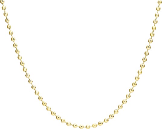 Bead Chain Necklace Gold