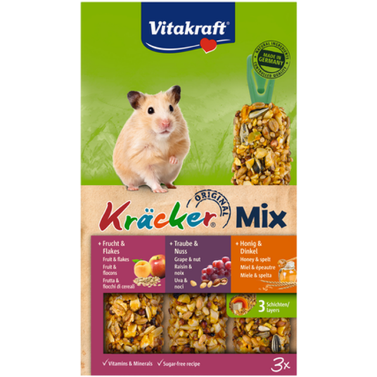 Kjeks Hamster Honning/Nøtt/Frukt 10X3 Pakning Smådyr Snacks Vitakraft