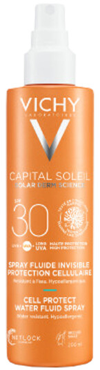 Vichy Capital Soleil Cell Protect Solspray SPF 30 200 ml - Fuktighetsgivende© Solbeskyttelse Vichy Capital Soleil Cell Protect Solspray SPF 30 200 ml - Fuktighetsgivende© Solbeskyttelse