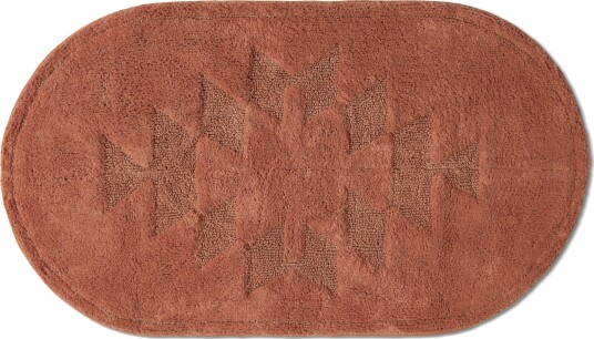 Oval baderomsmatte Gertie terracotta Størrelse: 50 x 90 cm Oval baderomsmatte Gertie terracotta Størrelse: 50 x 90 cm