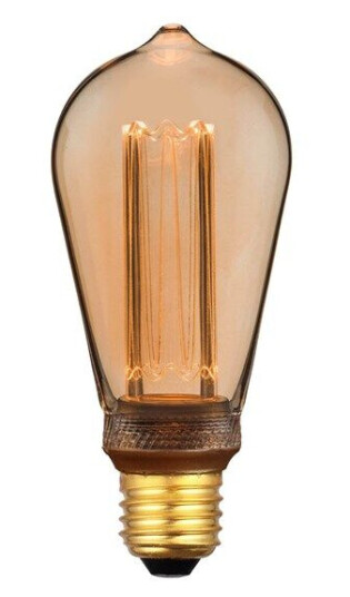 EGLO LED-lyspære LED ST64 4,3W 1800K 3-step dimbar E27, ravfarget E27