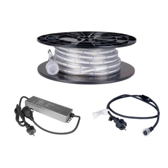 Agge LED Stripe Lite 230V 400 lm/m 10 m 3000K Med Strømledning Og Powerbank Agge LED Stripe Lite 230V 400 lm/m 10 m 3000K Med Strømledning Og Powerbank