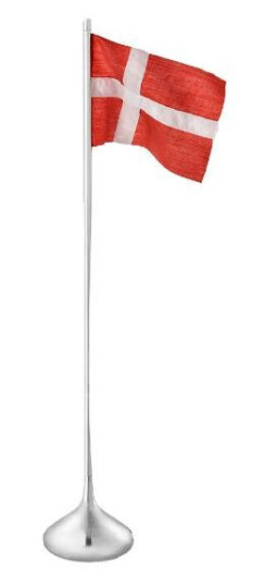 Rosendahl - Bordflagg dansk H35  cm sølv