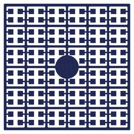 Pixelhobby Midi perler 311 mørk marineblå 2x2mm 140 piksler