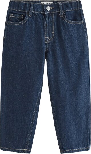 Lindex Baggy Jeans With Regular Waist - Navy - 110