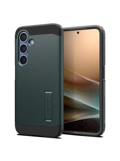 Spigen Tough Armor AI MagSafe Mobildeksel til Samsung Galaxy S25 - Abyss Green