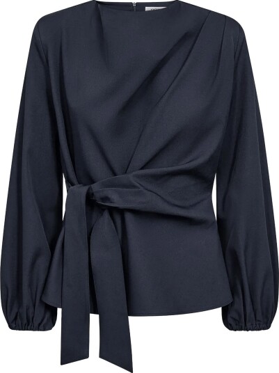 Co" Couture Lunacc Tie Blouse NAVY S