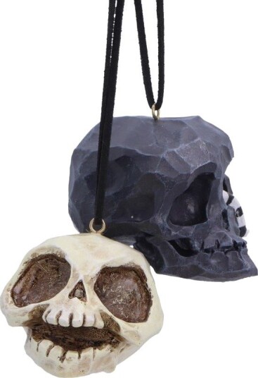 Nemesis Now Whisper Wood Halloween Skulls Hanging Ornament