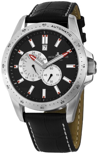 Jacques Lemans Herreklokke 1 1775A Liverpool Sort/Lær Ø48 mm