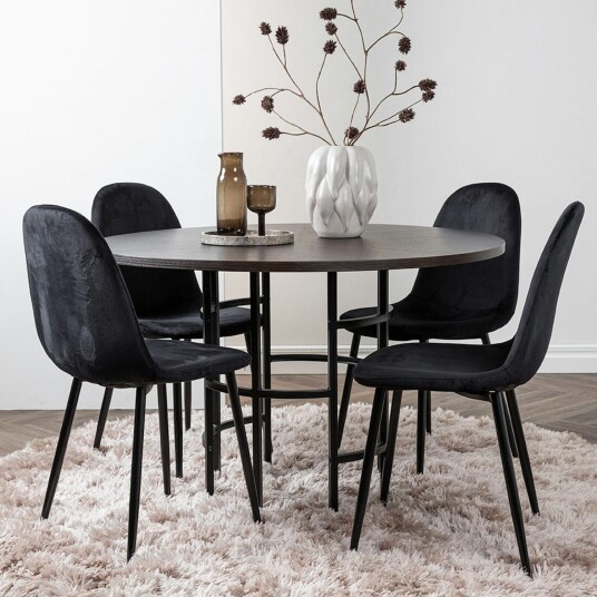 Venture Home Spisegruppe Venture Home Copenhagen med 4 Polar Stoler Fløyel GR22849