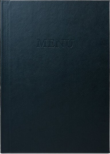Peleman Classic A4 Menu Hårdt Omslag Med Klemryg Sort
