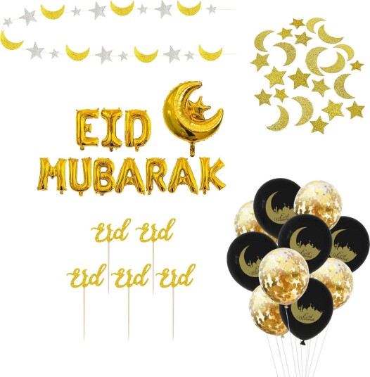 Estore Sett med dekorasjoner Eid Mubarak 41053