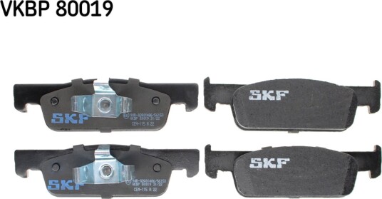 Bremseklosser SKF VKBP 80019 Bremseklosser SKF VKBP 80019