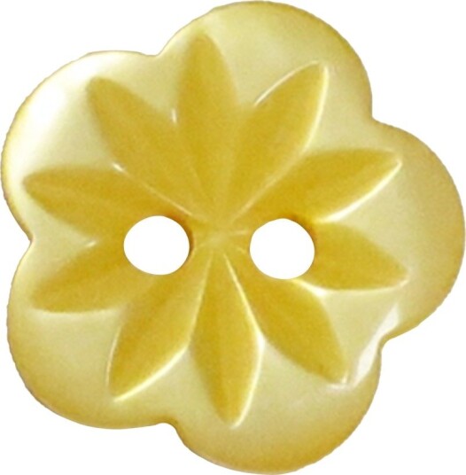 Villy Jensen Knapp med Blomst 15 mm Gul 18234-24-0004
