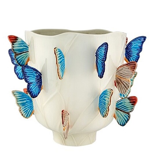 Bordallo Pinheiro  Cloudy Butterfly vase 45 cm