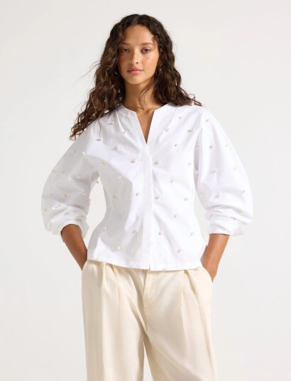 Lindex Long Sleeved Shirt White XS Lindex Long Sleeved Shirt White XS