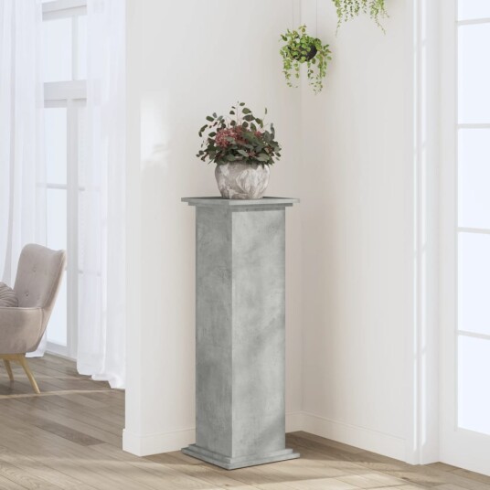 Plantestativ betonggrå 33x33x100 cm konstruert tre Plantestativ betonggrå 33x33x100 cm konstruert tre