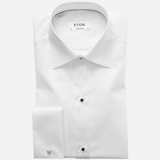 Eton Contemporary Fit Tuxedo Shirt - White Eton Contemporary Fit Tuxedo Shirt - White