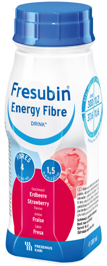 Fresubin Energy Fibre Drink jordbær, 4x200 ml Fresubin Energy Fibre Drink jordbær, 4x200 ml