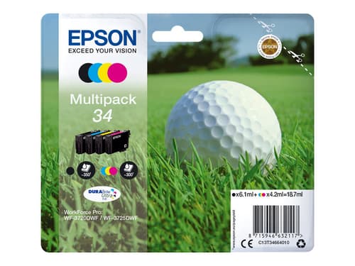 Epson Blekk Multipack (bk/c/m/y) 34